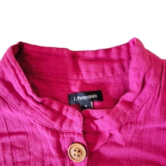 J Peterman top shirt SMALL magenta long sleeve - Picture 5 of 5